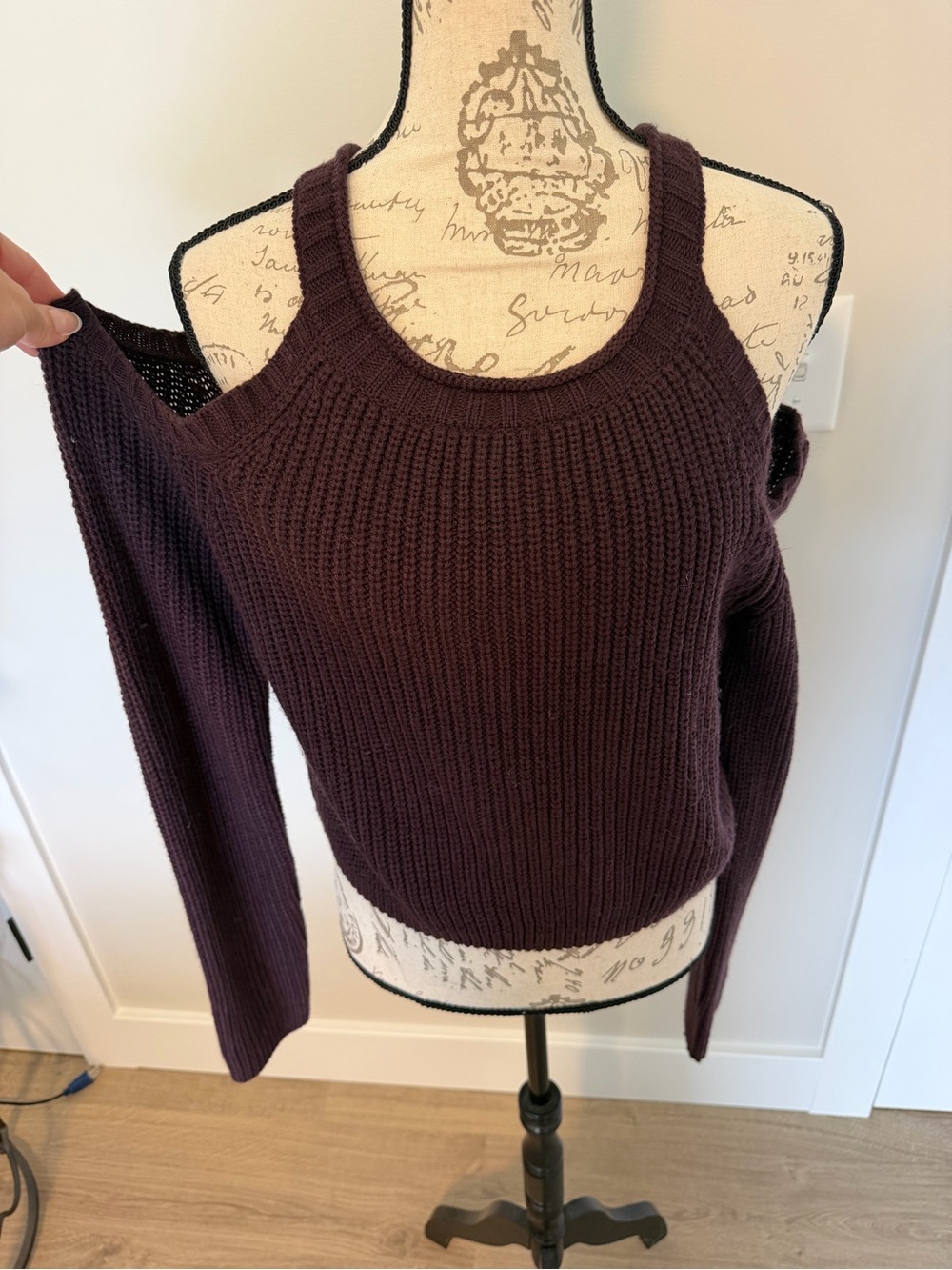 Elodie Off-the-Shoulder Ribbed Sweater